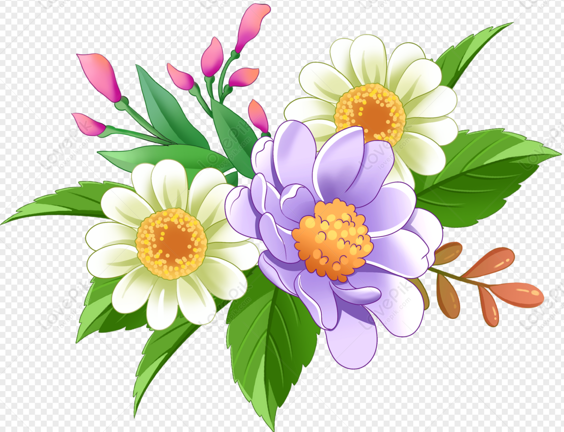 lovepik hand painted lovely flower elements pics png image 401541465 wh1200