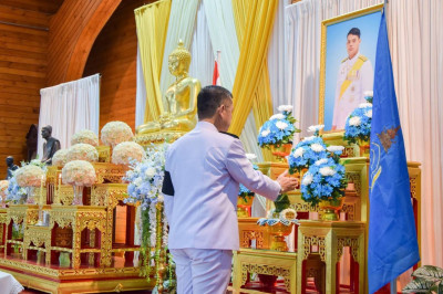 ร่วมพิธีเจริญพระพุทธมนต์และพิธีทำบุญตักบาตรเฉลิมพระเกียรติ พารามิเตอร์รูปภาพ 1